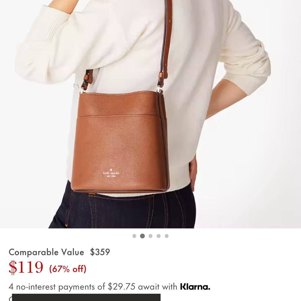 Kate Spade Brown bucket purse